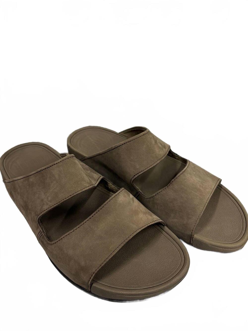 NEW FITFLOP men's gogh sport slide in chocolate